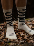 CROSS SOCKS SNAKE CREAM/BLACK