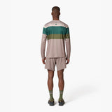 Camiseta manga larga de running Wild Tee Color Block para hombre, color Fallen Rock – vista 2
