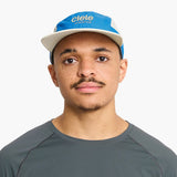 Gorra de running Ciele GOCap Long Brim EQ Athletics, color Rainy Day – en uso