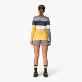 Camiseta manga larga de running Wild Tee Color Block para mujer, color Yellow – vista 4