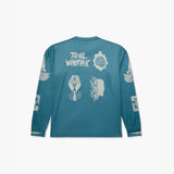 Camiseta manga larga de running Wild Tee Trail Wanderer, color Lead – vista 2