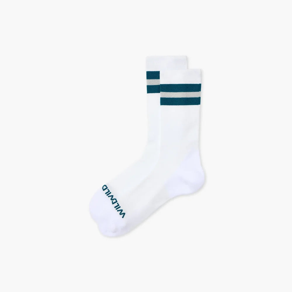 Medias de running Wild Tee Rockies, color White/Petrol