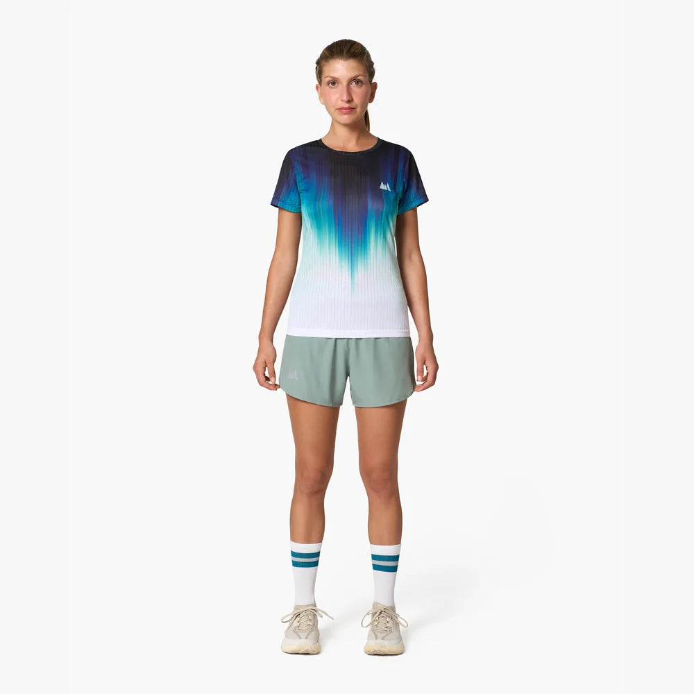 Camiseta de running Wild Tee Gradient Race para mujer, color Teal – vista 2