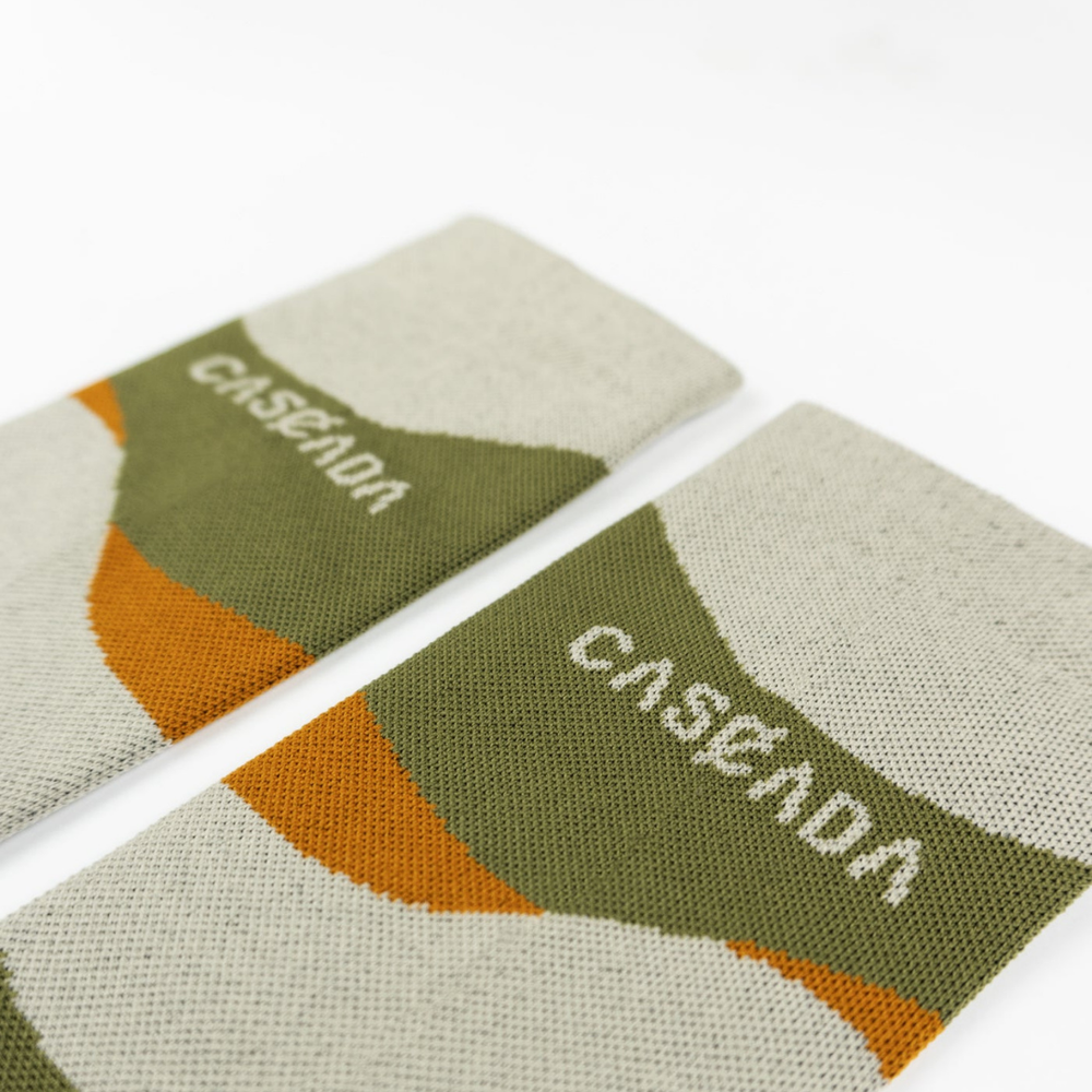 Medias de running Cascada Cross Socks Farlands, color Olive – vista 2