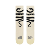 Cross Socks Snake | Cream Black