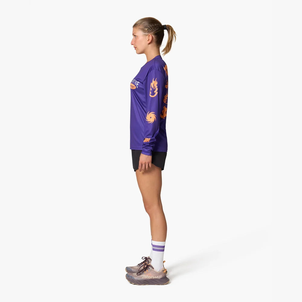 Camiseta manga larga de running Wild Tee Apocalypse Running Club, color Purple – vista 9