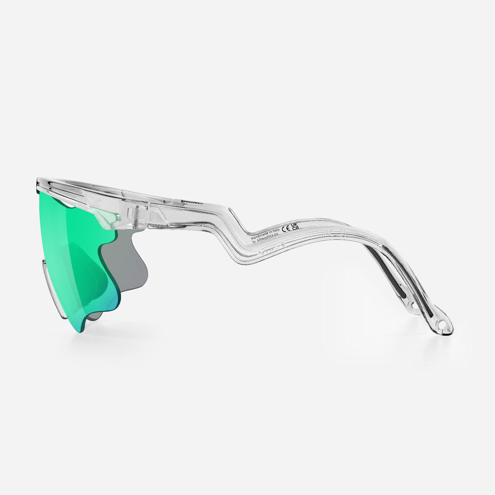 Gafas de running Alba Optics Delta Lei, Crystal F-L Beetle – lente activado, lateral
