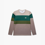 Camiseta manga larga de running Wild Tee Color Block para hombre, color Fallen Rock