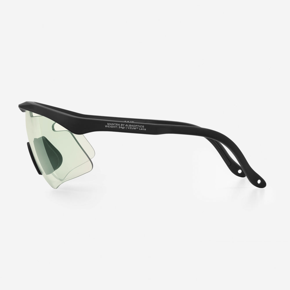 Gafas de running Alba Optics Mantra, Black F-L Beetle – perfil, lente claro