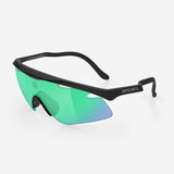 Gafas de running Alba Optics Mantra, Black F-L Beetle – vista 3/4, lente activado
