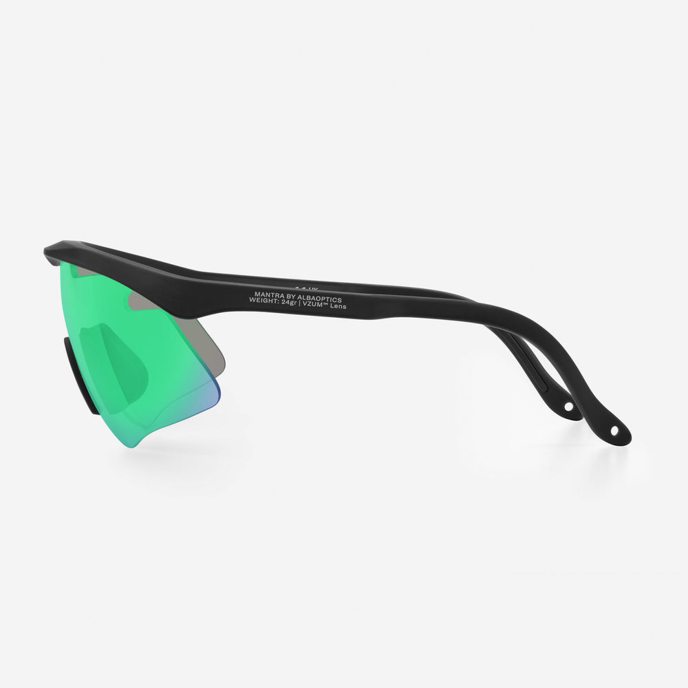 Gafas de running Alba Optics Mantra, Black F-L Beetle – perfil, lente activado