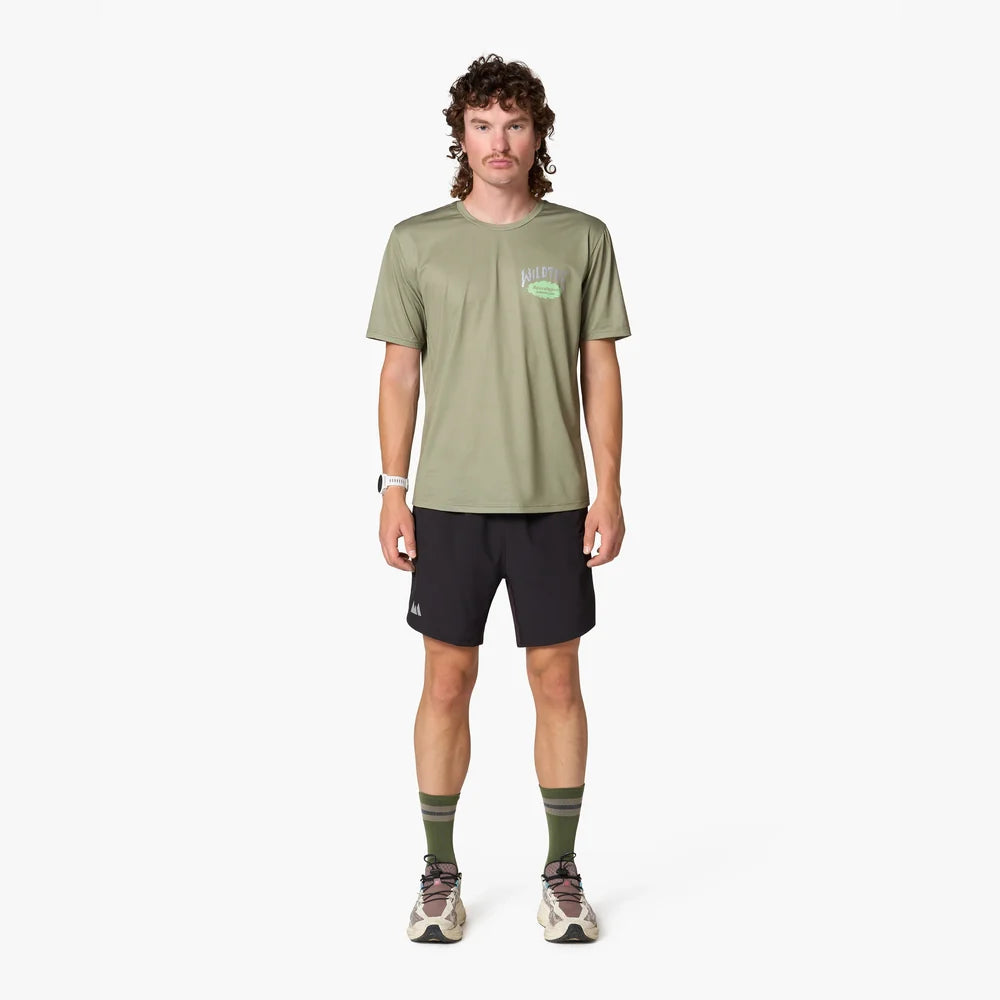 Camiseta de running Wild Tee Trail Wanderer, color Khaki – vista 2