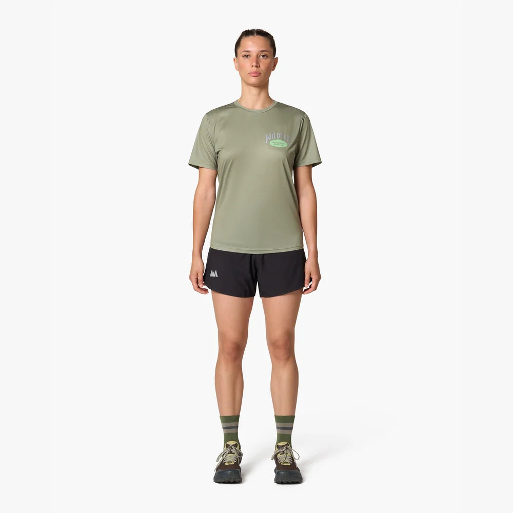 Camiseta de running Wild Tee Trail Wanderer, color Khaki – vista 5