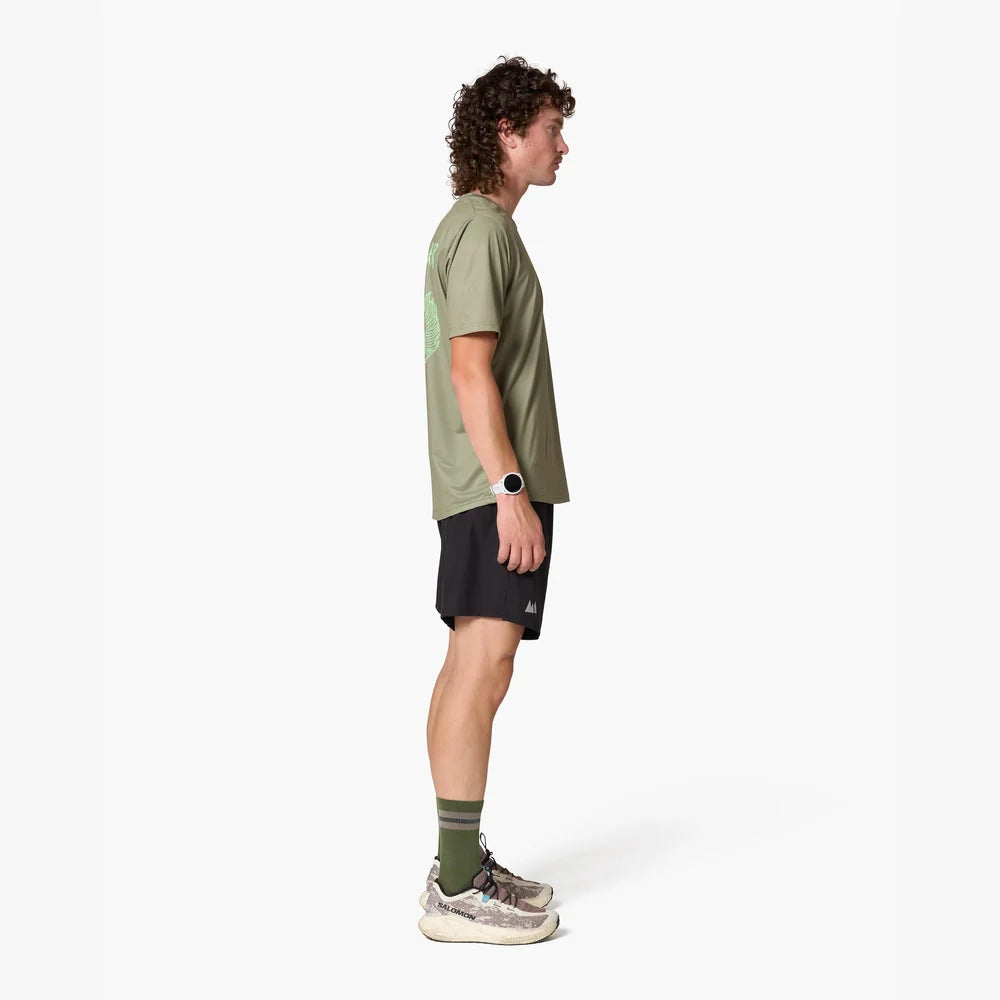 Camiseta de running Wild Tee Trail Wanderer, color Khaki – vista 10
