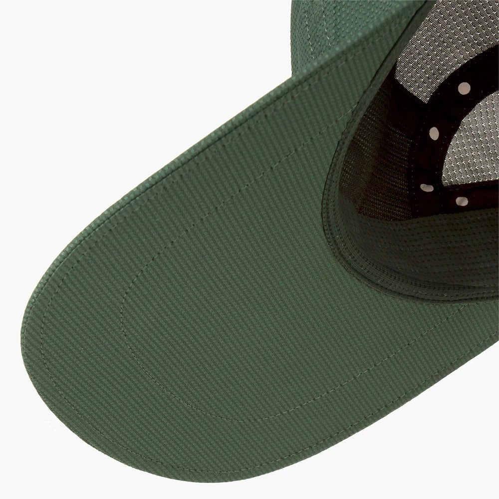 Gorra de running Ciele GOCap Long Brim EQ Athletics, color Spruce – visera por dentro