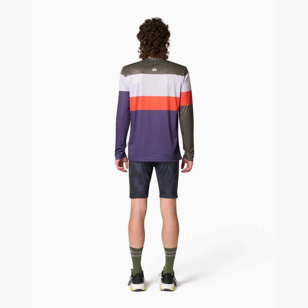 Camiseta manga larga de running Wild Tee Color Block para hombre, color Red – vista 4