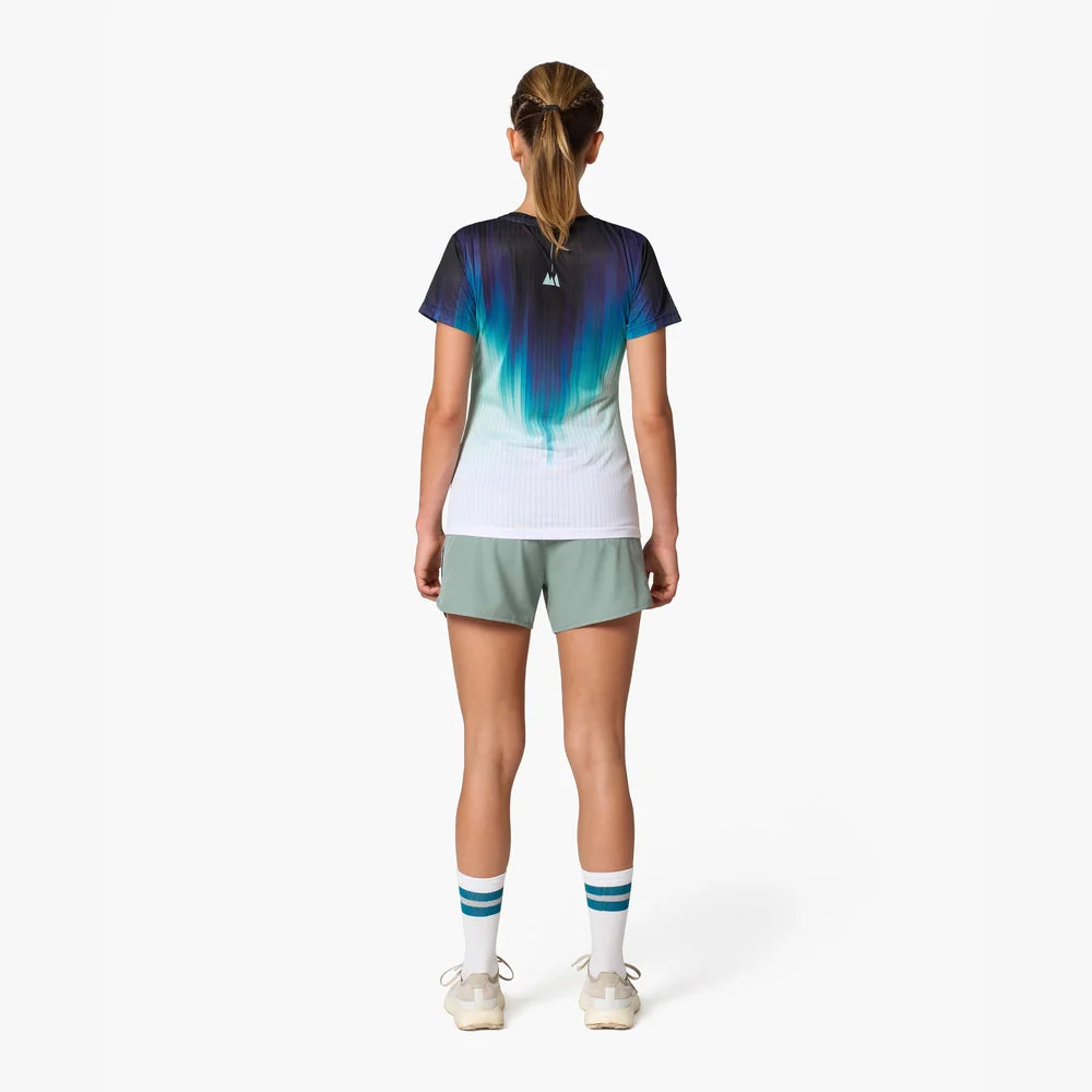 Camiseta de running Wild Tee Gradient Race para mujer, color Teal – vista 5
