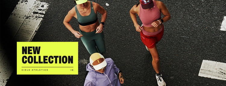 Ciele Athletics New Collection: tres corredoras con gorras Ciele