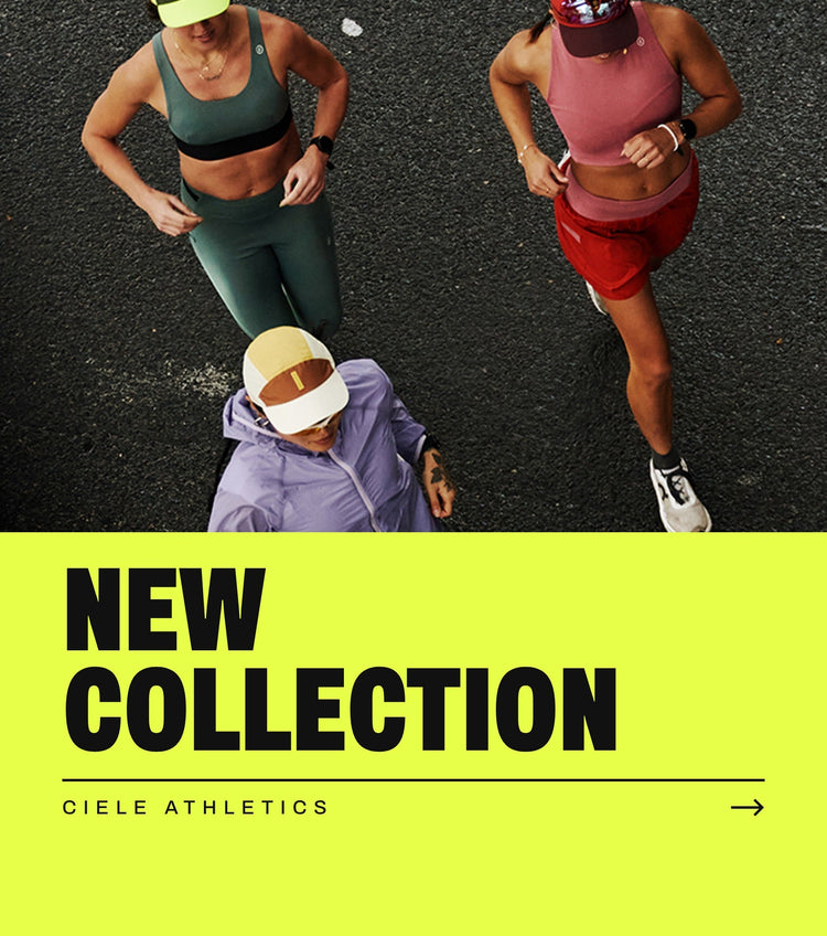 Ciele Athletics New Collection: tres corredoras con gorras Ciele