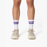 Medias de running Wild Tee Rockies, color White/Purple – puestas