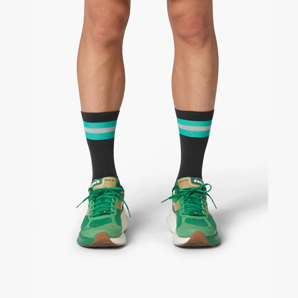 Medias de running Wild Tee Rockies, color Black/Green – vista 2