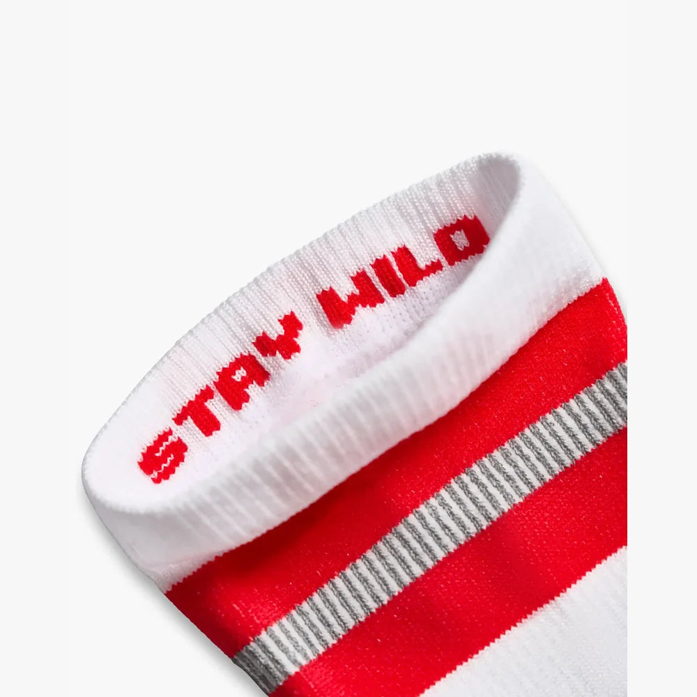 Medias de running Wild Tee Rockies, color White/Red – vista 2